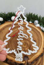 2026 Personalized Christmas Ornament | Custom Name Tree Decor in Acrylic or Wood | Modern Holiday Gift | Bespoke Engraved Keepsake