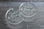 Personalized Floral Charm for Prom & Weddings | Custom Engraved Acrylic Bouquet Tag | Bridal Party Keepsake | Boutonniere & Corsage Accessory