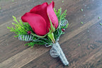 Personalized Floral Charm for Prom & Weddings | Custom Engraved Acrylic Bouquet Tag | Bridal Party Keepsake | Boutonniere & Corsage Accessory