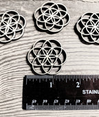 Flower of Life Wooden Charm | Pendent | Beads, Embellishment - For Wood Art Craft Projects - Jewelry, Necklaces, Earrings - Symbols - Laser