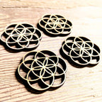 Flower of Life Wooden Charm | Pendent | Beads, Embellishment - For Wood Art Craft Projects - Jewelry, Necklaces, Earrings - Symbols - Laser