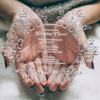 Clear Acrylic Snowflake Wedding Invitation: Laser Engraved Lucite, Winter Invite, Frozen Invitation, Engraved Invitations Christmas, Wedding