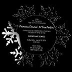 Clear Acrylic Snowflake Wedding Invitation: Laser Engraved Lucite, Winter Invite, Frozen Invitation, Engraved Invitations Christmas, Wedding
