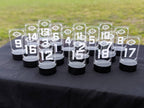 Engraved Acrylic LED Table Numbers: Custom Wedding Reception Decor