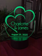 Custom LED Acrylic Cake Topper, Engraved Wedding Keepsake