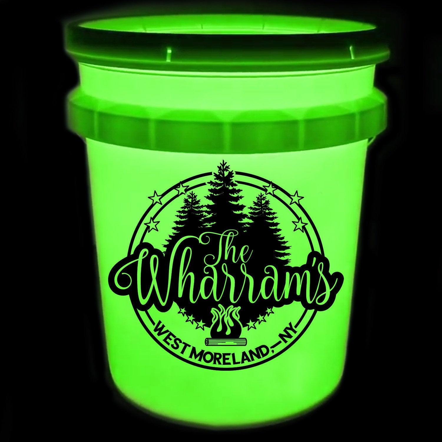 Last Name Campsite Digital Decal | DIY Camping Vinyl for 5 Gallon LED Bucket | Camp Light Bucket Project | Personalized Hometown Camper Sign