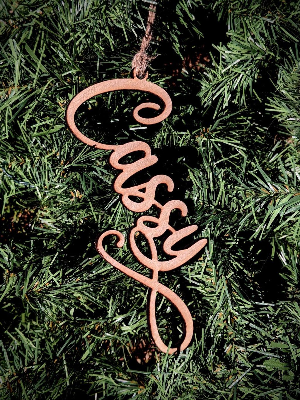 Personalized Wood or Acrylic Christmas Stocking Name, Xmas Gift Tag, Custom Holiday Decor, Tree Ornament, Natural or Color options