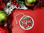 Christmas Wood or Acrylic Tree Ornament, Gift Present tags, Snowflake, Place Cards Stocking Name, Rustic, Laser Cut, Personalized Custom DIY