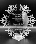 Clear Acrylic Snowflake Wedding Invitation: Laser Engraved Lucite, Winter Invite, Frozen Invitation, Engraved Invitations Christmas, Wedding