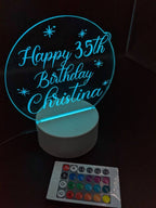 Custom LED Acrylic Cake Topper, Engraved Wedding Keepsake