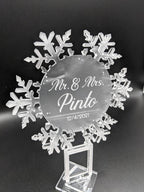 Beautiful Frosted Acrylic Cake Topper