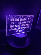 Engraved Acrylic LED Table Numbers: Custom Wedding Reception Decor