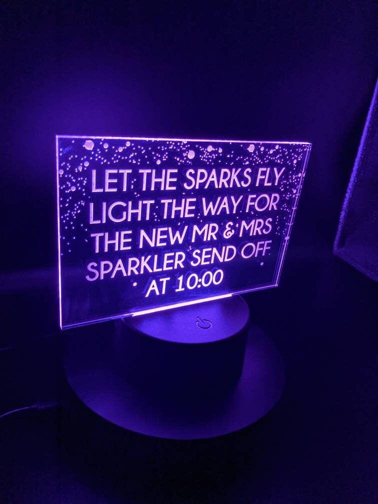 Engraved Acrylic LED Table Numbers: Custom Wedding Reception Decor