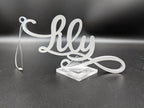 Personalized Wood or Acrylic Christmas Stocking Name, Xmas Gift Tag, Custom Holiday Decor, Tree Ornament, Natural or Color options