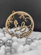 Christmas Wood or Acrylic Tree Ornament, Gift Present tags, Snowflake, Place Cards Stocking Name, Rustic, Laser Cut, Personalized Custom DIY