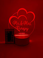 Custom LED Acrylic Cake Topper, Engraved Wedding Keepsake