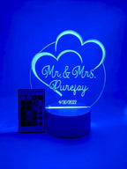 Custom LED Acrylic Cake Topper, Engraved Wedding Keepsake