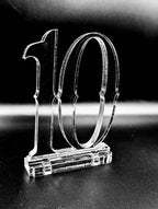 Clear Acrylic Table Numbers: Elegant Wedding Centerpiece Decor