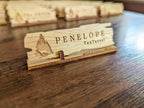 Engraved Rustic Wood Place Card: Outdoor Wedding Seating