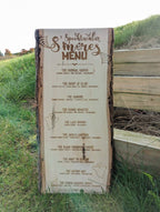 Laser Engraved S'mores Menu Sign: Rustic Halloween Decor
