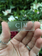Custom Acrylic Wedding Invitation Belly Band Tag: Laser Engraved Charm, Engraved Lucite Charms, Wedding Tags, Custom made and Designed