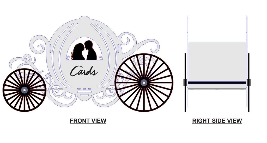 Cinderella Carriage Card Box Laser Cut File: Wedding Decor (Digital Download)