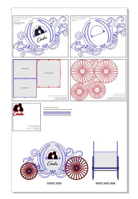 Cinderella Carriage Card Box Laser Cut File: Wedding Decor (Digital Download)