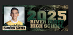 2'x5' Personalized Graduation Banner with Photo - Custom School Colors Class of 2026 - Vinyl Party Backdrop or Digital Design