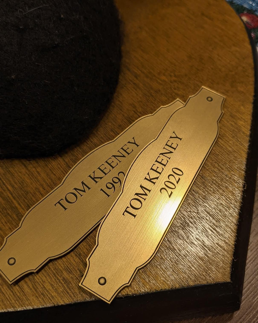 Personalized Deer Mount Name Plate: Engraved Trophy Plate, Brushed Finish