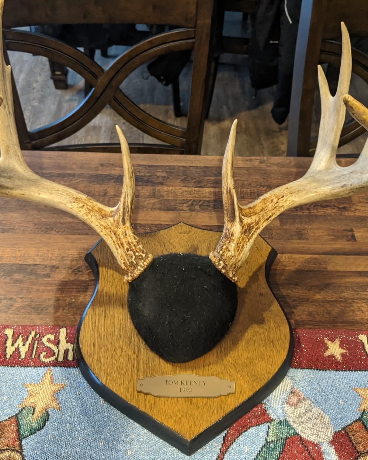 Personalized Deer Mount Name Plate: Engraved Trophy Plate, Brushed Finish