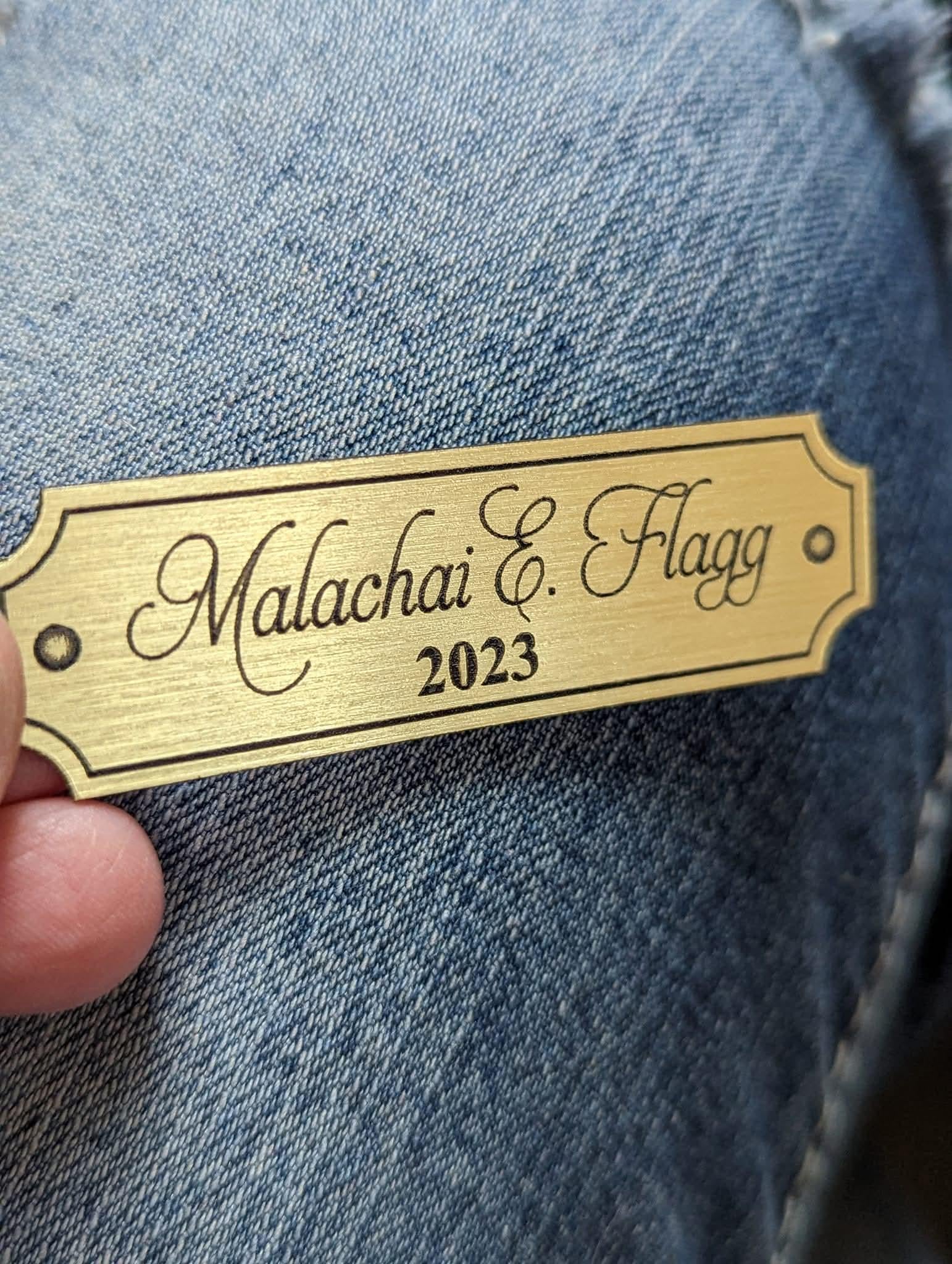 Personalized Deer Mount Name Plate: Engraved Trophy Plate, Brushed Finish