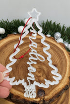 2025 personalized Christmas tree ornament, acrylic, wood ornament, custom-made, fast delivery, name ornaments, Christmas gift